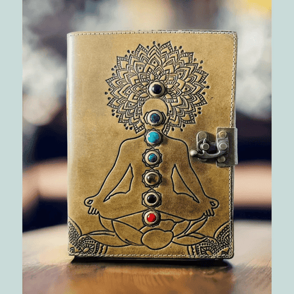 Yoga Chakra Leather Journal